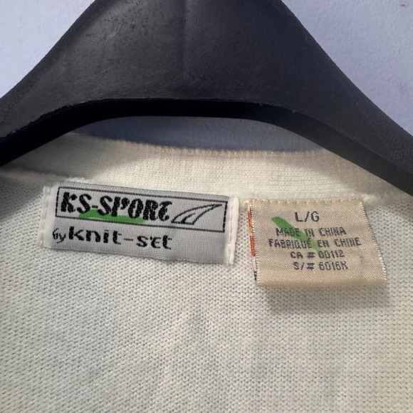 KS. Sport by knit‎ set off  white size large cardigan - Picture 3 of 4